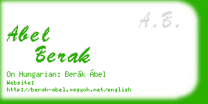 abel berak business card
